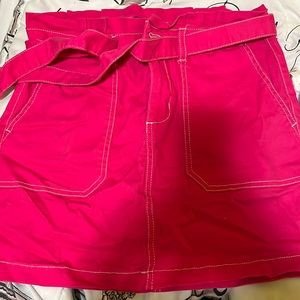 Pink mini skirt